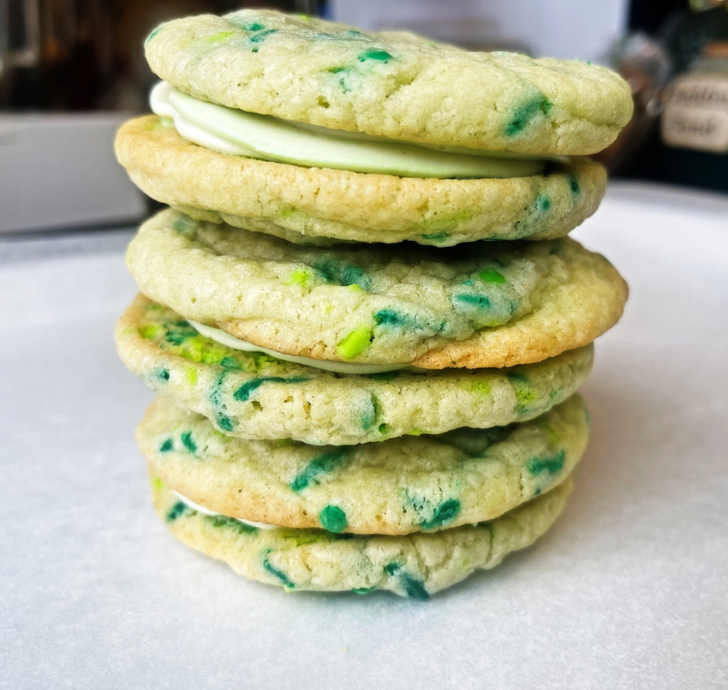 Shamrock Cookie Sandwiches
