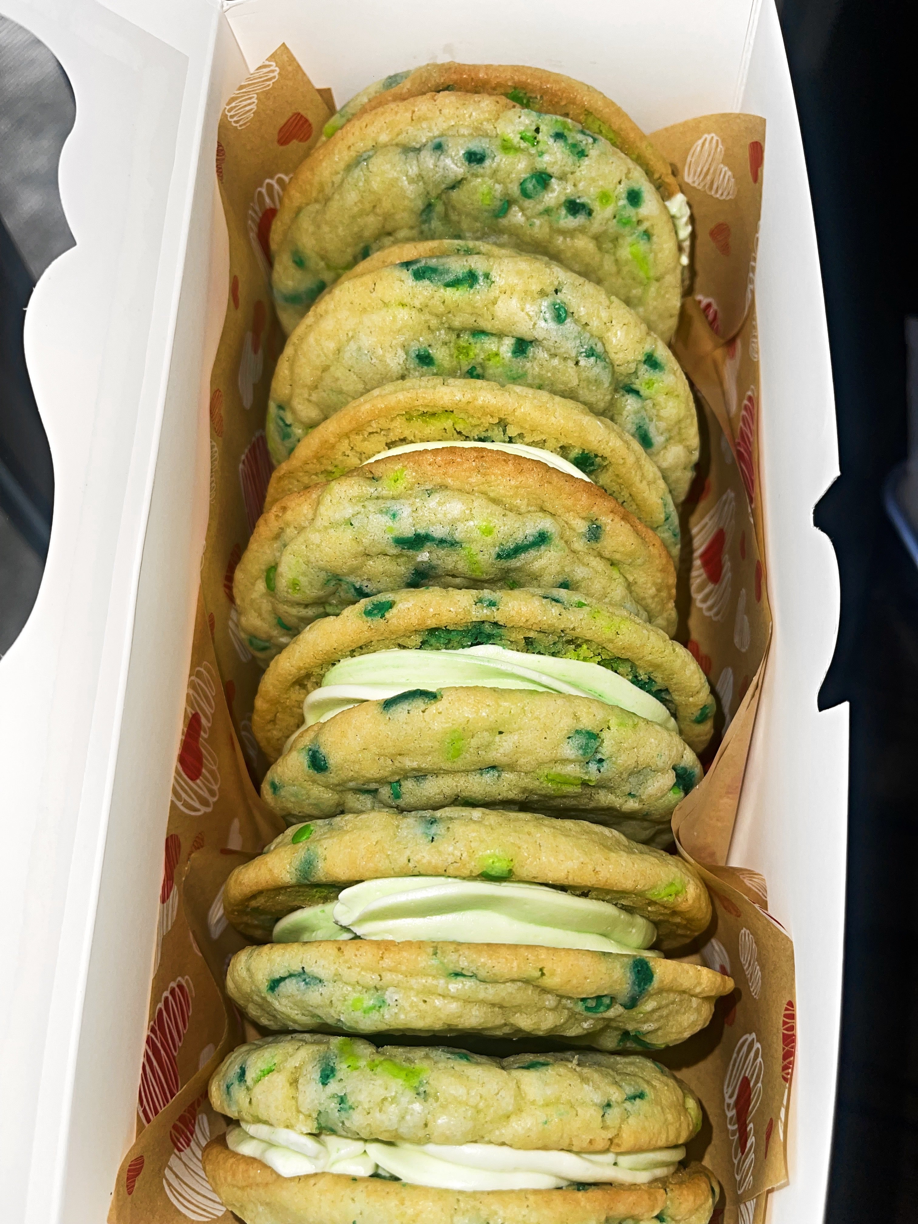 Shamrock Cookie Sandwiches